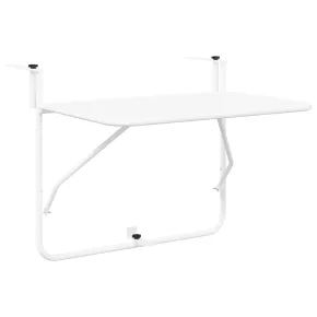 Masă Balcon Pliabilă Albă - Oțel Rezistent - Livrare Gratuită 2