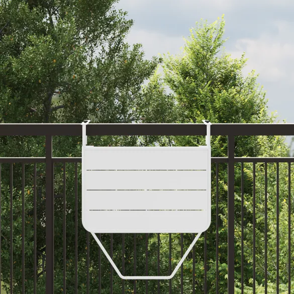 Masă Balcon Pliabilă Albă - Oțel Rezistent - Livrare Gratuită Masă Balcon Pliabilă Albă - Oțel Rezistent - Livrare Gratuită