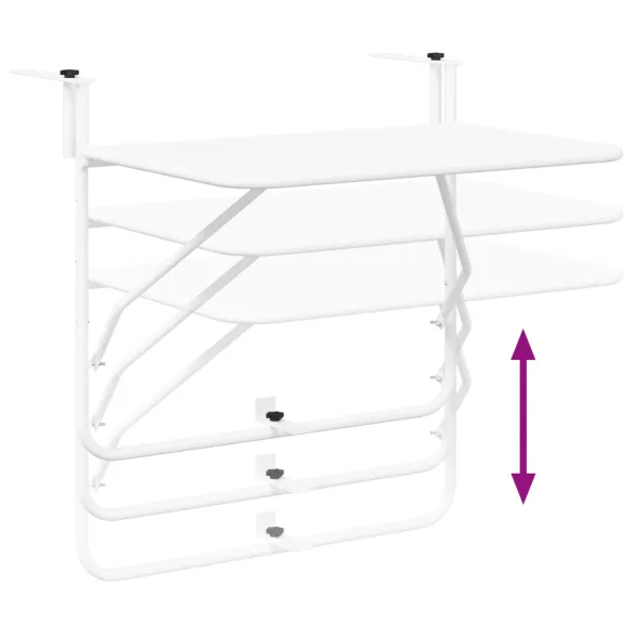Masă Balcon Pliabilă Albă - Oțel Rezistent - Livrare Gratuită Masă Balcon Pliabilă Albă - Oțel Rezistent - Livrare Gratuită