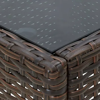 Masă Grădină Maro Poliratan - Livrare Gratuită