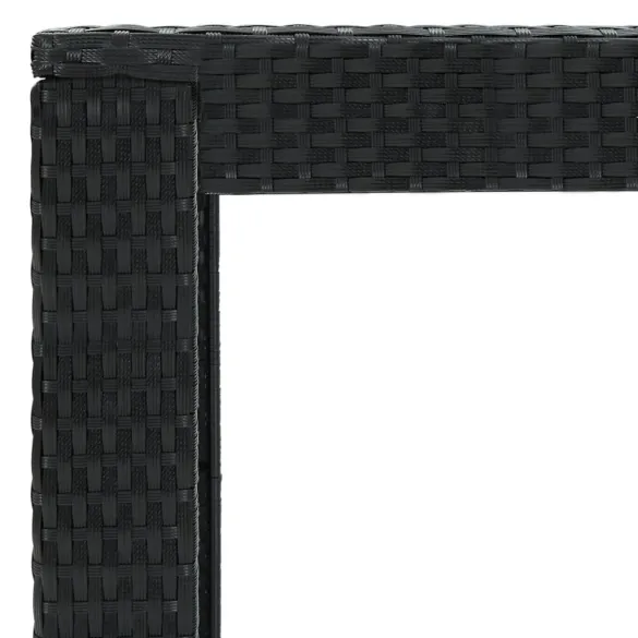 Masă Bar Grădină Negru Poliratan 100x60.5x110.5 cm