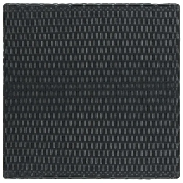 Masă de Bar Grădină Negru - Ratan PE - Livrare Gratuită