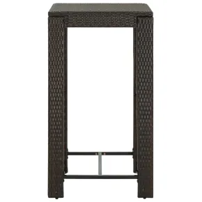 Masă Bar Grădină Maro Poliratan - Livrare Gratuită 2