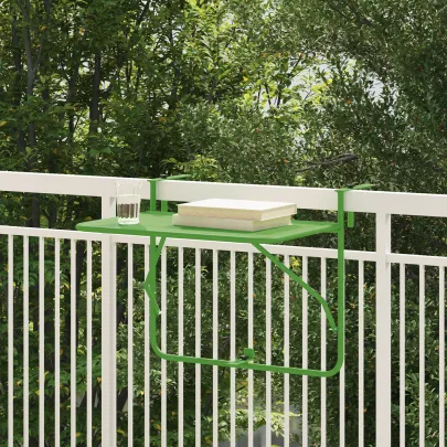 Masă Balcon Pliabilă Verde | Oțel Rezistent | Livrare Gratuită