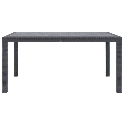 Masă Grădină Plastic Ratan 150x90 cm - Livrare Gratuită