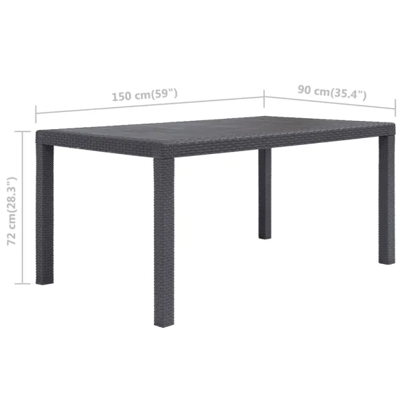 Masă Grădină Plastic Ratan 150x90 cm - Livrare Gratuită Masă Grădină Plastic Ratan 150x90 cm - Livrare Gratuită