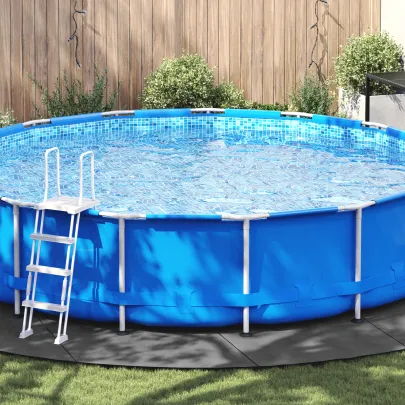 Capac Piscină Rotund 610 cm Gri - Protectie Exterior