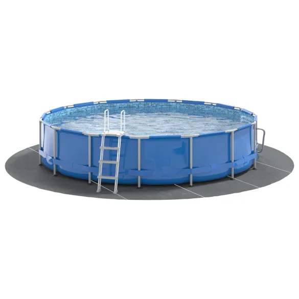 Capac Piscină Rotund 610 cm Gri - Protectie Exterior
