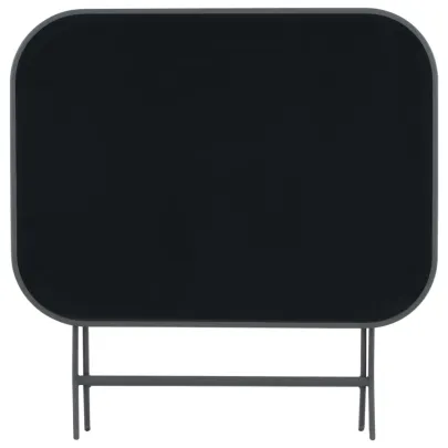 Masă Pliantă Grădină Gri - Sticlă & Oțel - 100x75 cm