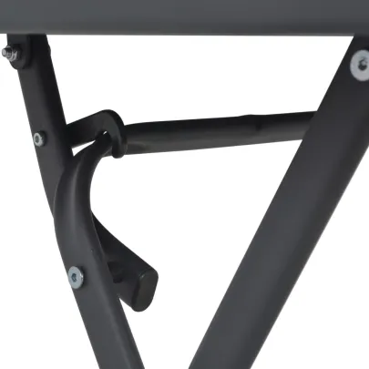 Masă Pliantă Grădină Gri - Sticlă & Oțel - 100x75 cm