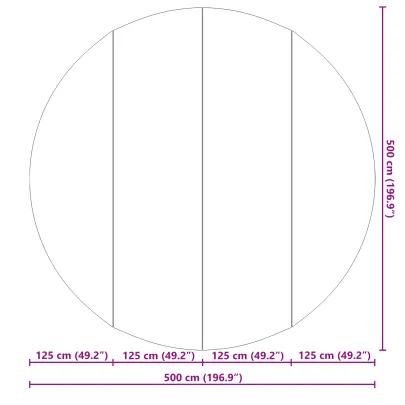 Capac Piscină Rotund Ø 500 cm Negru | Livrare Gratuită