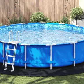 Capac Rotund Piscină Negru Plastic Ø 610 cm | Livrare Gratuită