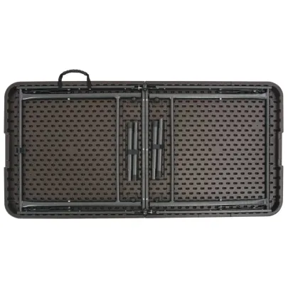 Masă Grădină Pliabilă Ratan Maro 120x60 cm | Livrare Gratuită