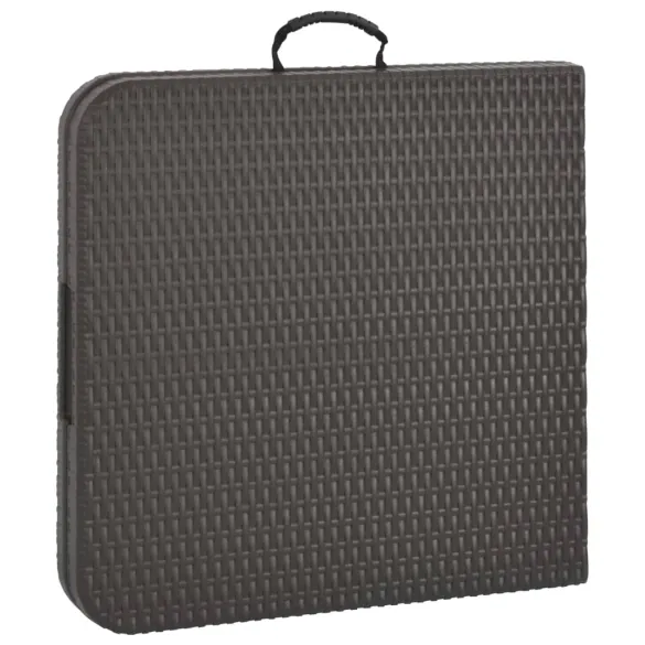 Masă Grădină Pliabilă Ratan Maro 120x60 cm | Livrare Gratuită
