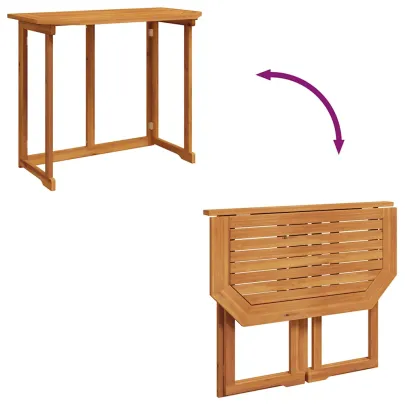 Masă Bistro Pliabilă din Lemn de Acacia - Livrare Gratuită