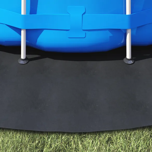 Căptușeala Piscină Rotundă Negru Polietilenă Ø 396 cm