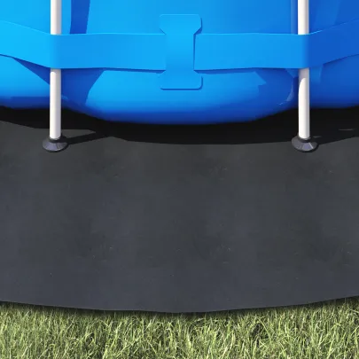 Căptușeala Piscină Rotundă Negru Polietilenă Ø 396 cm