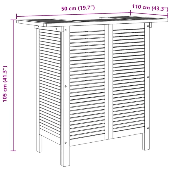 Masă de Bar Lemn Acacia - Interior/Exterior - Livrare Gratuită