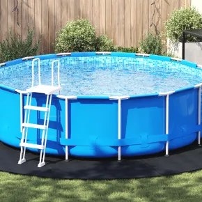 Copertă Piscină Rotundă Neagră Ø 500 cm | Livrare Gratuită