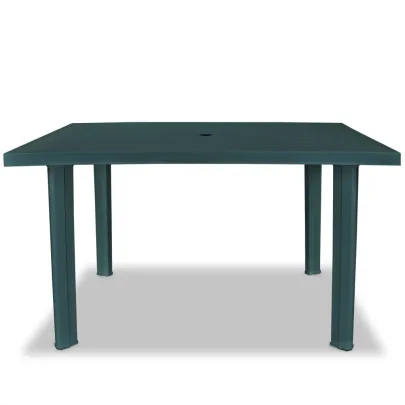 Masă de Grădină Verde Plastic 126x76 cm | Livrare Gratuită