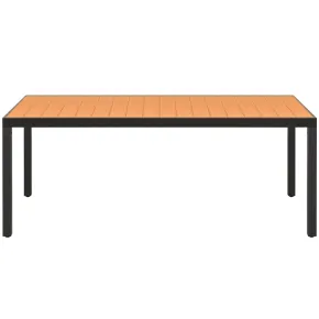 Masă Grădină Maro 185x90 cm - Aluminiu și WPC Rezistent 2
