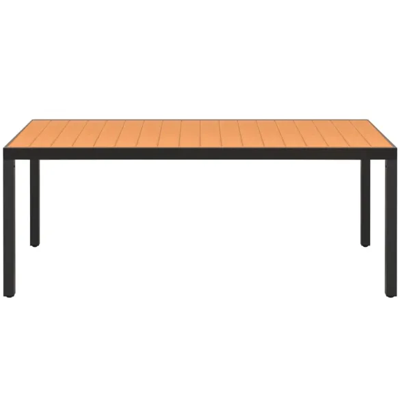 Masă Grădină Maro 185x90 cm - Aluminiu și WPC Rezistent