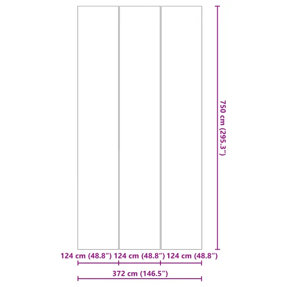 Capac Piscină PVC Negru 750x372 cm | Livrare Gratuită