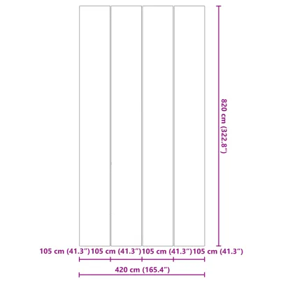 Copertină Piscină Dreptunghiulară Negru 820x420 cm