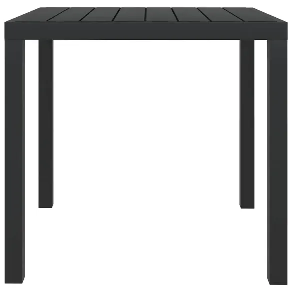 Masă Grădină Aluminiu și WPC - Negru 80x80 cm Masă Grădină Aluminiu și WPC - Negru 80x80 cm
