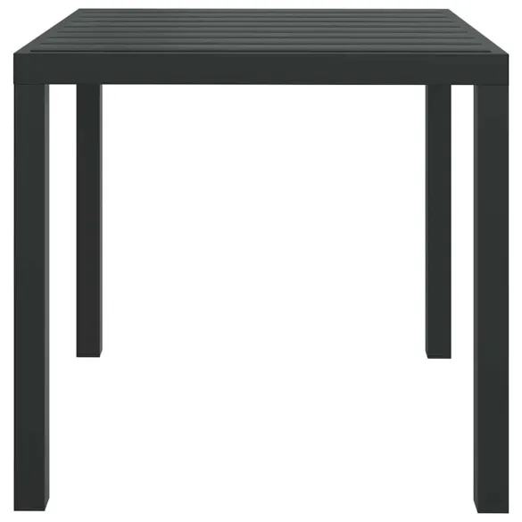 Masă Grădină Aluminiu și WPC - Negru 80x80 cm Masă Grădină Aluminiu și WPC - Negru 80x80 cm