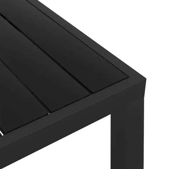 Masă Grădină Aluminiu și WPC - Negru 80x80 cm Masă Grădină Aluminiu și WPC - Negru 80x80 cm