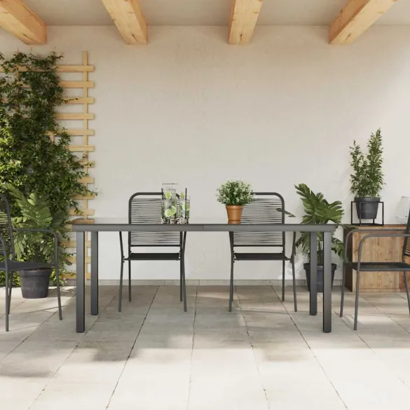 Masă Grădină Modernă - Aluminiu și Sticlă - Livrare Gratuită