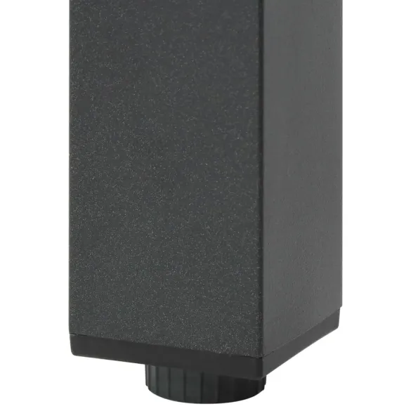 Masă Grădină Modernă 80x80 cm - Aluminiu și Sticlă - Negru