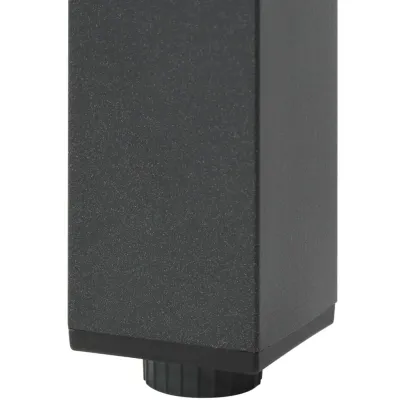 Masă Grădină Modernă 80x80 cm - Aluminiu și Sticlă - Negru