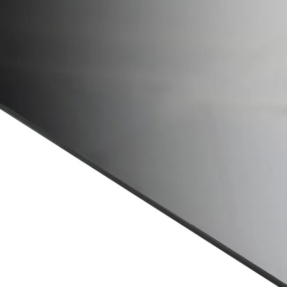 Masă Grădină Modernă 80x80 cm - Aluminiu și Sticlă - Negru