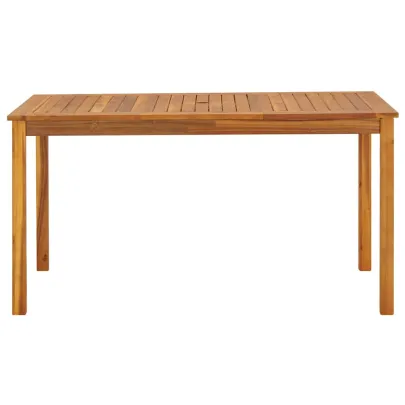 Masă Grădină Lemn Acacia Masiv - 140x80 cm | Livrare Gratuită