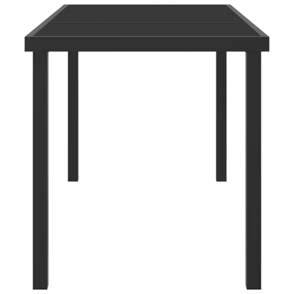Masă Grădină Modernă Negru 140x80 cm - Sticlă Securizată