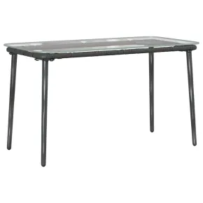 Masă Grădină Rattan Negru 80x40 cm - Livrare Gratuită 2