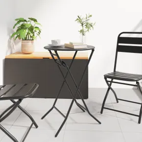 Masă Pliantă Grădină Antracit Ø50 cm Oțel | Livrare Gratuită