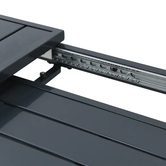 Masă Grădină Extensibilă Aluminiu Gri | Livrare Gratuită