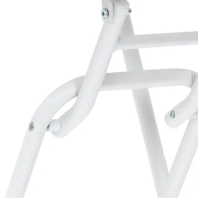 Masă Grădină Pliantă Albă Rotundă Oțel | Livrare Gratuită