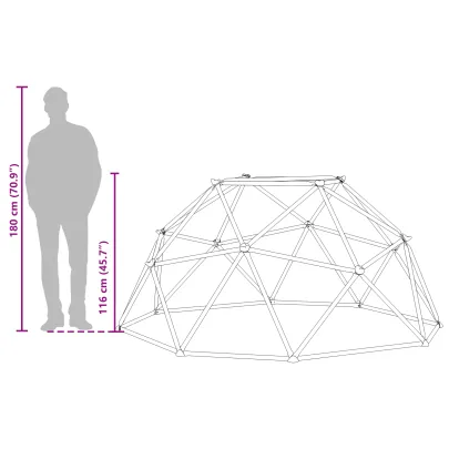 Dome de Cățărăt Copii Exterior - 255 cm, 200 kg Capacitate