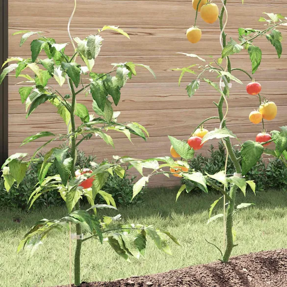Spirale Suport Plante - 50 buc, Oțel Galvanizat, 110 cm Spirale Suport Plante - 50 buc, Oțel Galvanizat, 110 cm