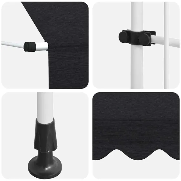 Copertină Manuală Retractabilă Antracit 150cm - Livrare Gratuită