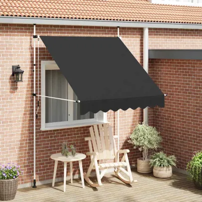 Copertină Retractabilă Manuală Antracit 200 cm - Livrare Gratuită