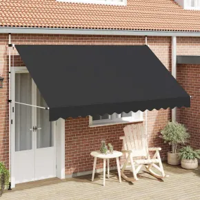 Copertină Retractabilă Manuală Antracit 350 cm - Livrare Gratuită