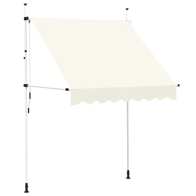 Copertină Manuală Retractabilă Crem 200cm - Livrare Gratuită