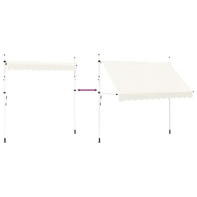 Copertină Manuală Retractabilă Crem 300 cm | Livrare Gratuită