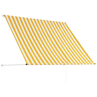 Copertină Retractabilă 200x150 cm - Galben și Alb | Livrare Gratuită