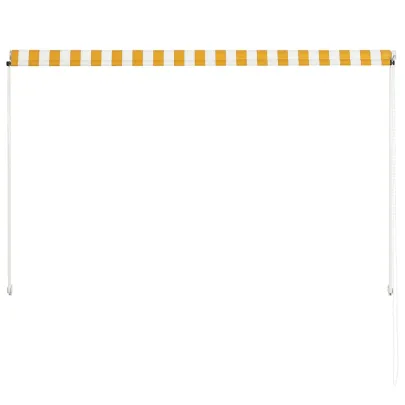 Copertină Retractabilă 200x150 cm - Galben și Alb | Livrare Gratuită